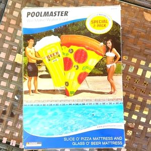2 pack of pool rafts...1 pizza raft and one beer raft. Still in box, never open